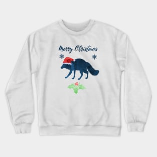 Christmas Fox Art Crewneck Sweatshirt